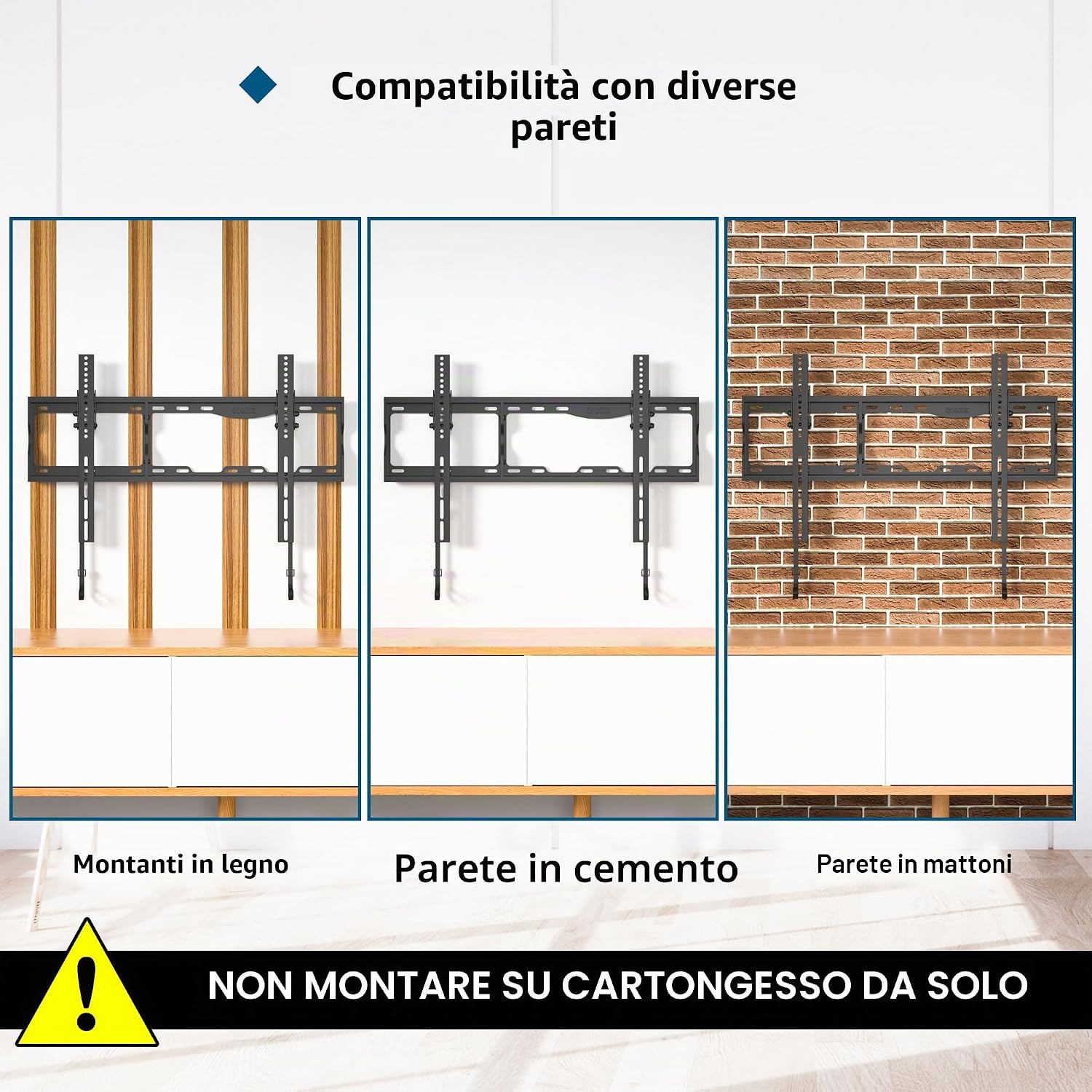 Thumbnail 6 de Supporto TV parete BONTEC 17-86 pollici