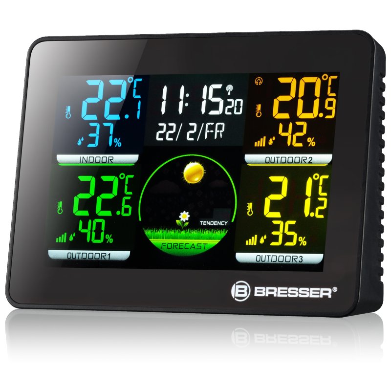 Thumbnail 1 de Bresser Thermo Hygro Quadro NLX Estación meteorológica con 3 sensores exteriores