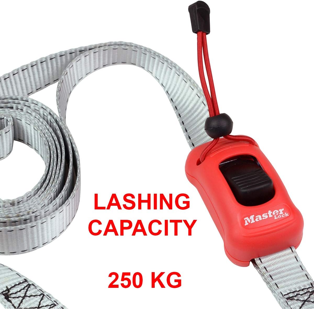 Thumbnail 3 de Master Lock 3313EURDAT Cinghie di Fissaggio con Moschettone Grigio 2,50 m
