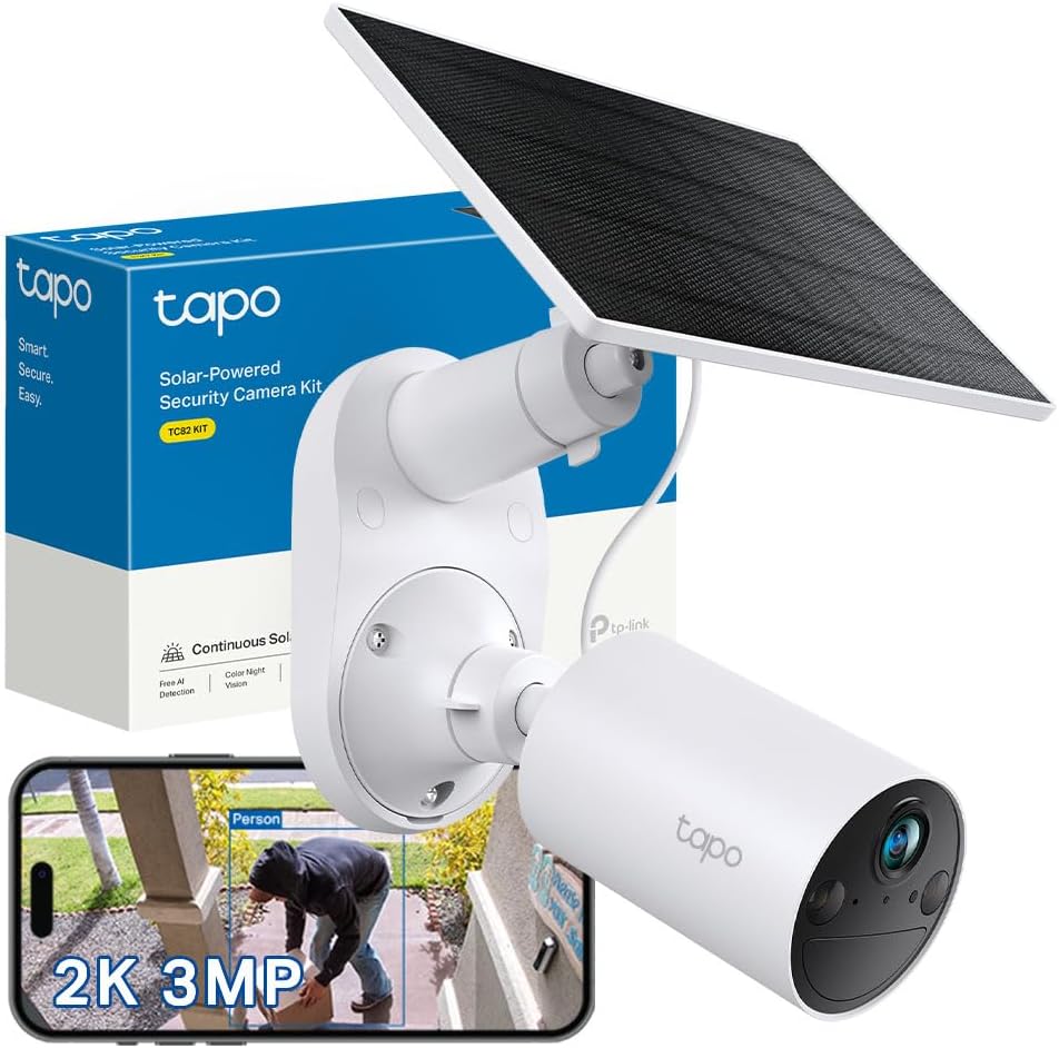 Detalle de Tapo TC82 2K 3MP Battery Solar Security Camera
