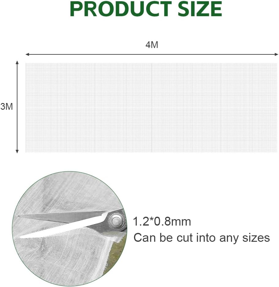 Detalle 2 de AOOWU 5020224 Insect Net, 3 × 4 m Fine Mesh for Gardens
