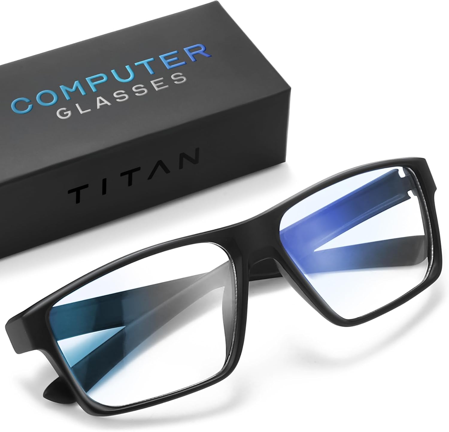 Detalle de Titan Gaming Glasses: Anti Blue Light Glasses for Men with UV400 Protection