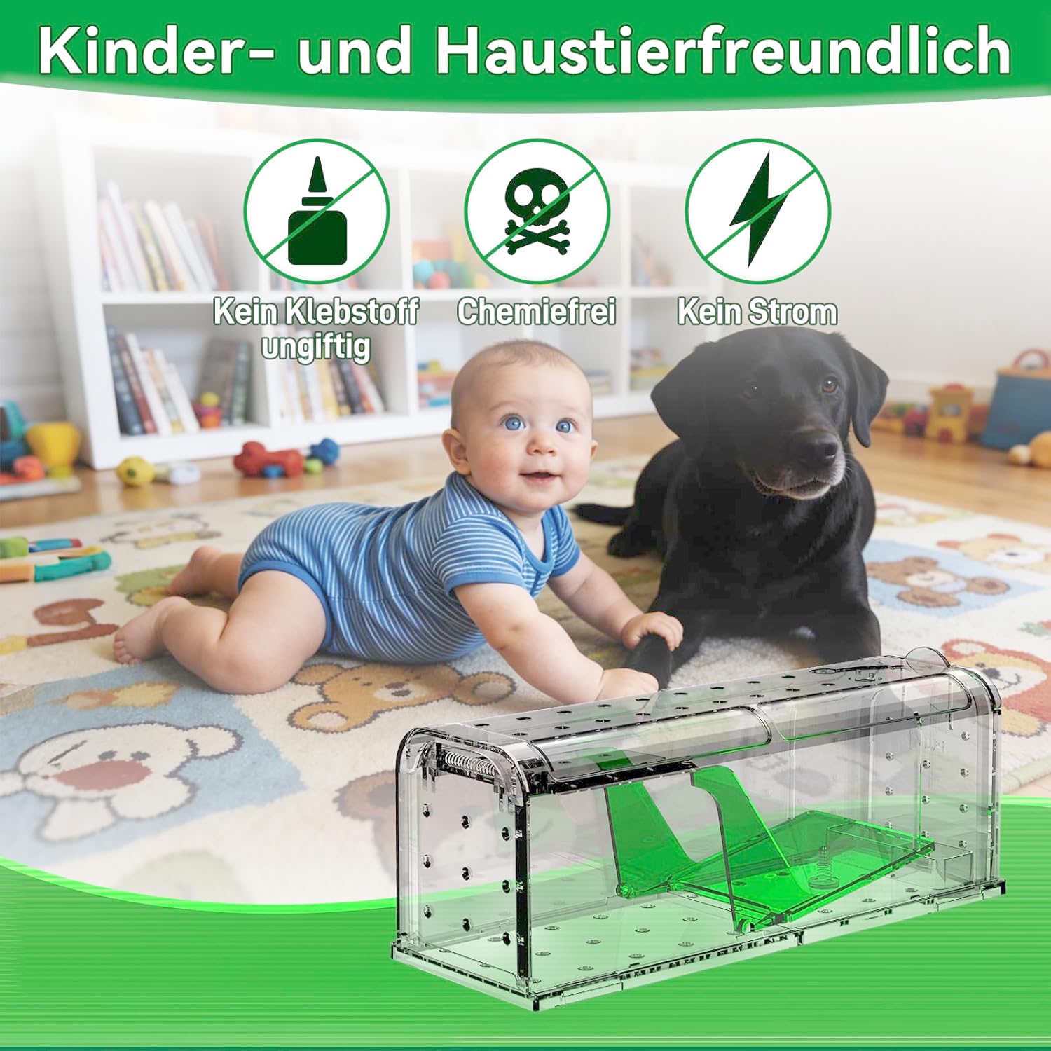 Thumbnail 2 de Elezenioc Lebendfalle für Mäuse – tierfreundliche Mäusefalle im 2er-Set mit Luftlöchern