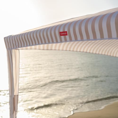 Detalle de Flamingueo Carpa Playa Beach Tent: refugio plegable UPF 50+ para playa, jardín y piscina