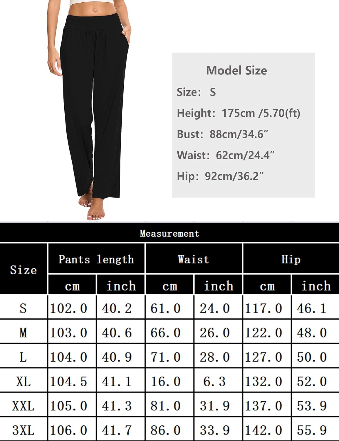 Thumbnail 5 de Marvmys Pantalon de Yoga Femmes avec Poches – Pantalon de sport coton pour yoga, fitness et running