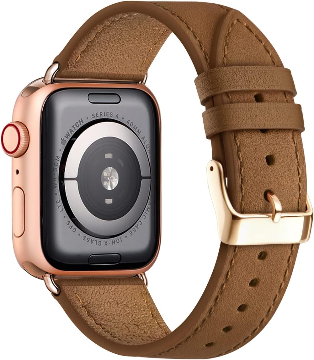 Detalle de QAZNZ Leather Apple Watch Strap 40/42mm