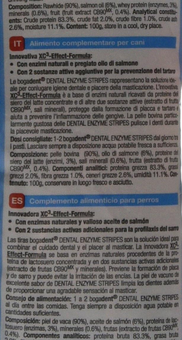 Thumbnail 3 de Bogadent Dental Enzyme Stripes Medium – Zahnpflege-Kaustreifen für mittelgroße Hunde (100 g)