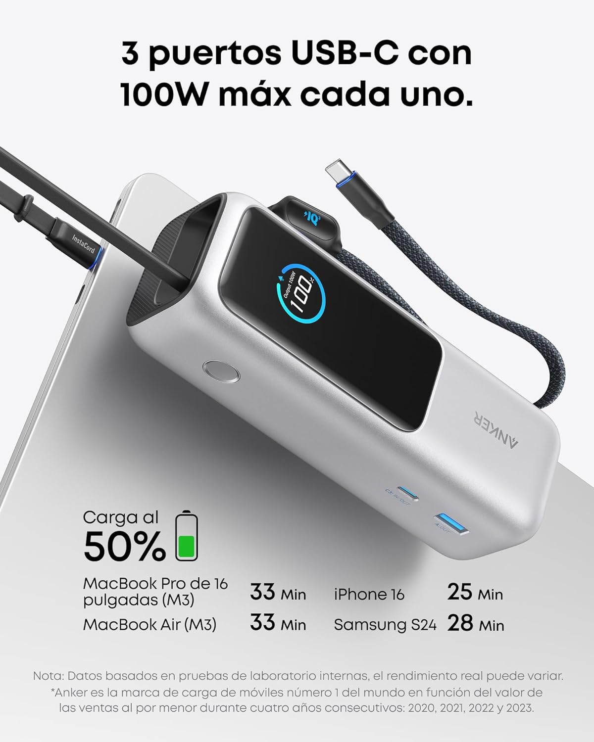 Thumbnail 1 de Anker Zolo Power Bank 25000mAh ⚡ Carga Rápida y Múltiple