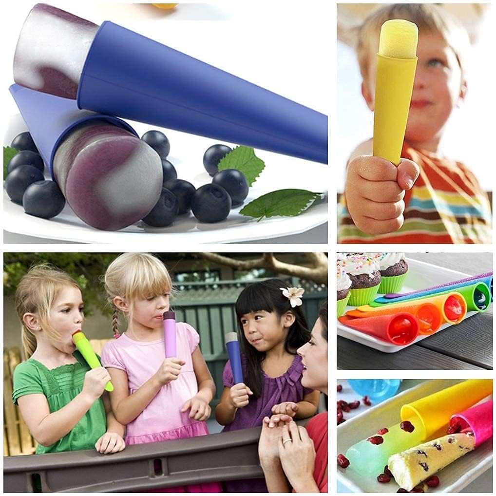Detalle 2 de iNeibo Silicone Popsicle Mold – 10‑Pack, BPA Free, Lidded, Reusable