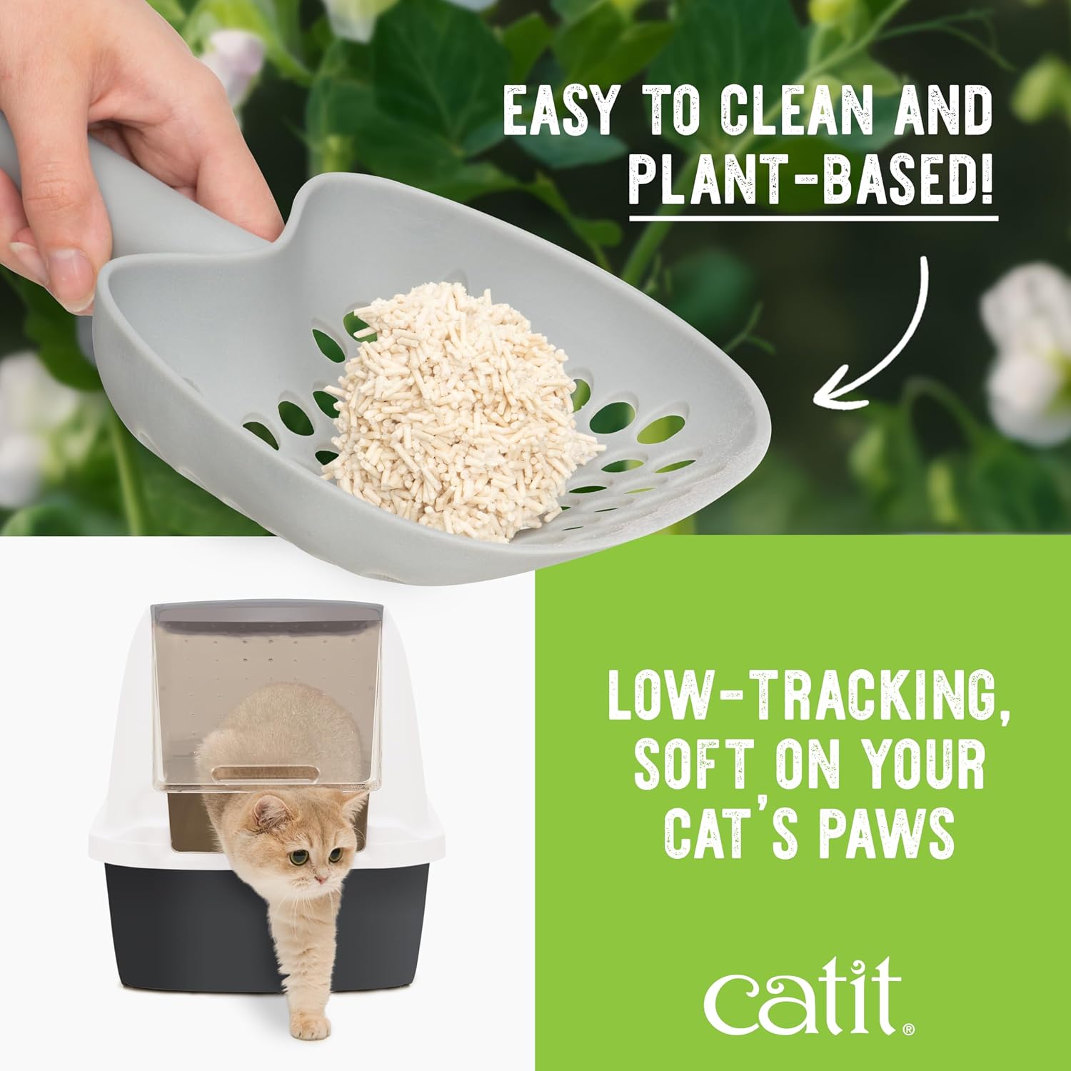 Detalle de Catit Go Natural Lavender Scented Pea Husk 5.6kg 🐱