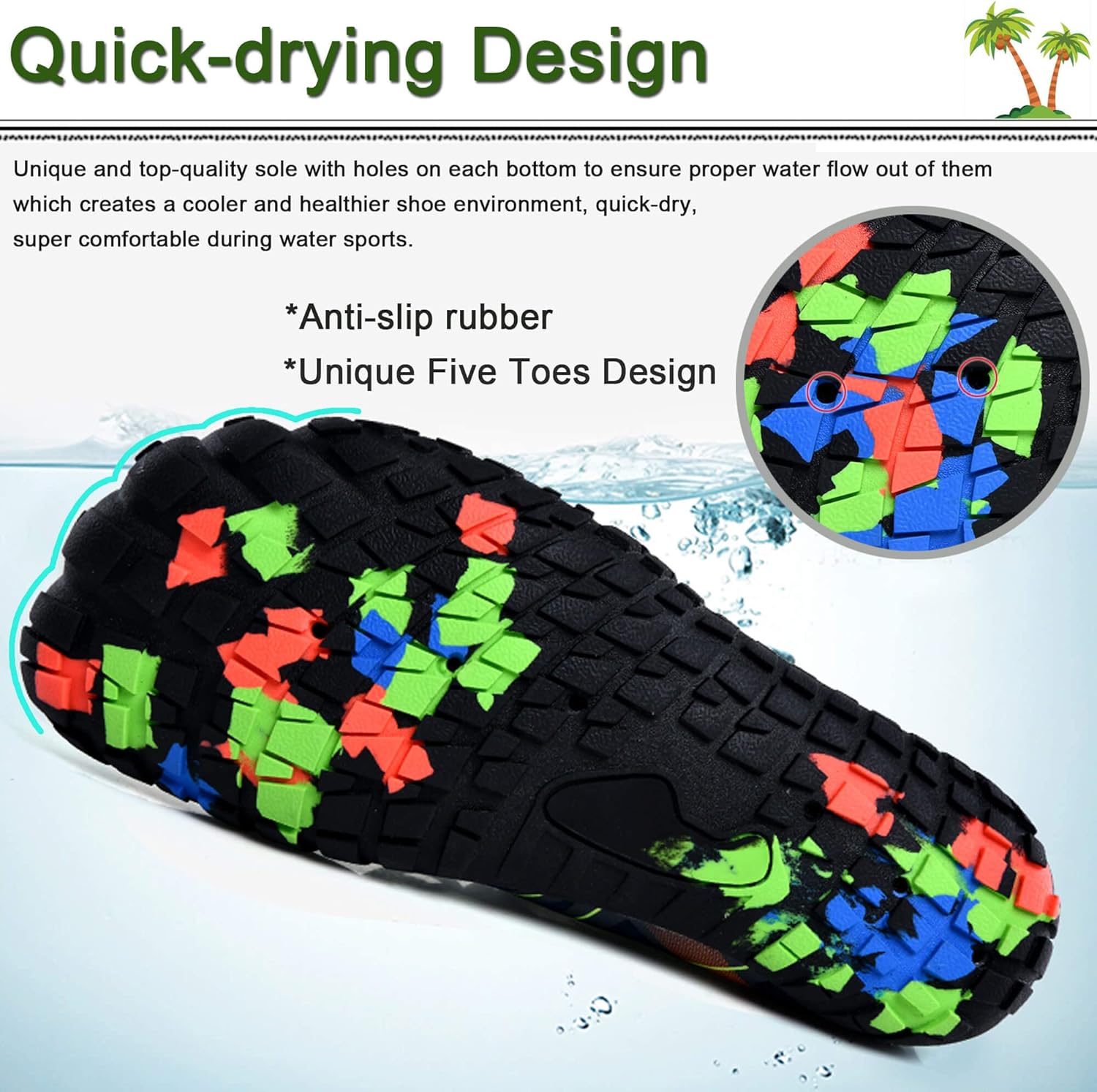 Thumbnail 2 de Barefoot Water Shoes for Men, Women and Unisex Aqua Sea Swim Shoes