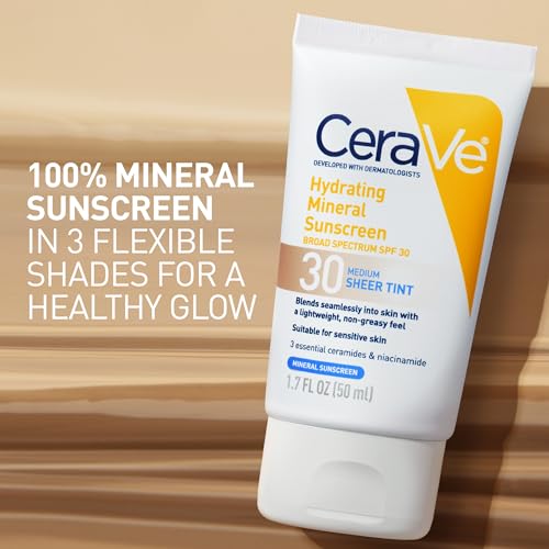 Detalle de CeraVe Tinted Sunscreen for Face SPF 30 Mineral Moisturizer (Medium, 1.7oz)
