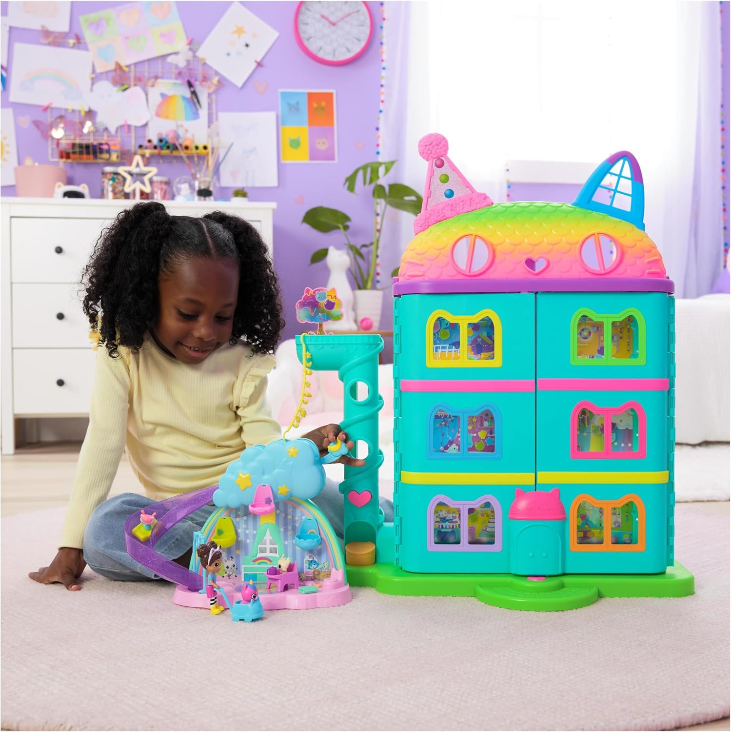Thumbnail 5 de Gabby’s Dollhouse Kitty Care Playroom 17-Piece Playset