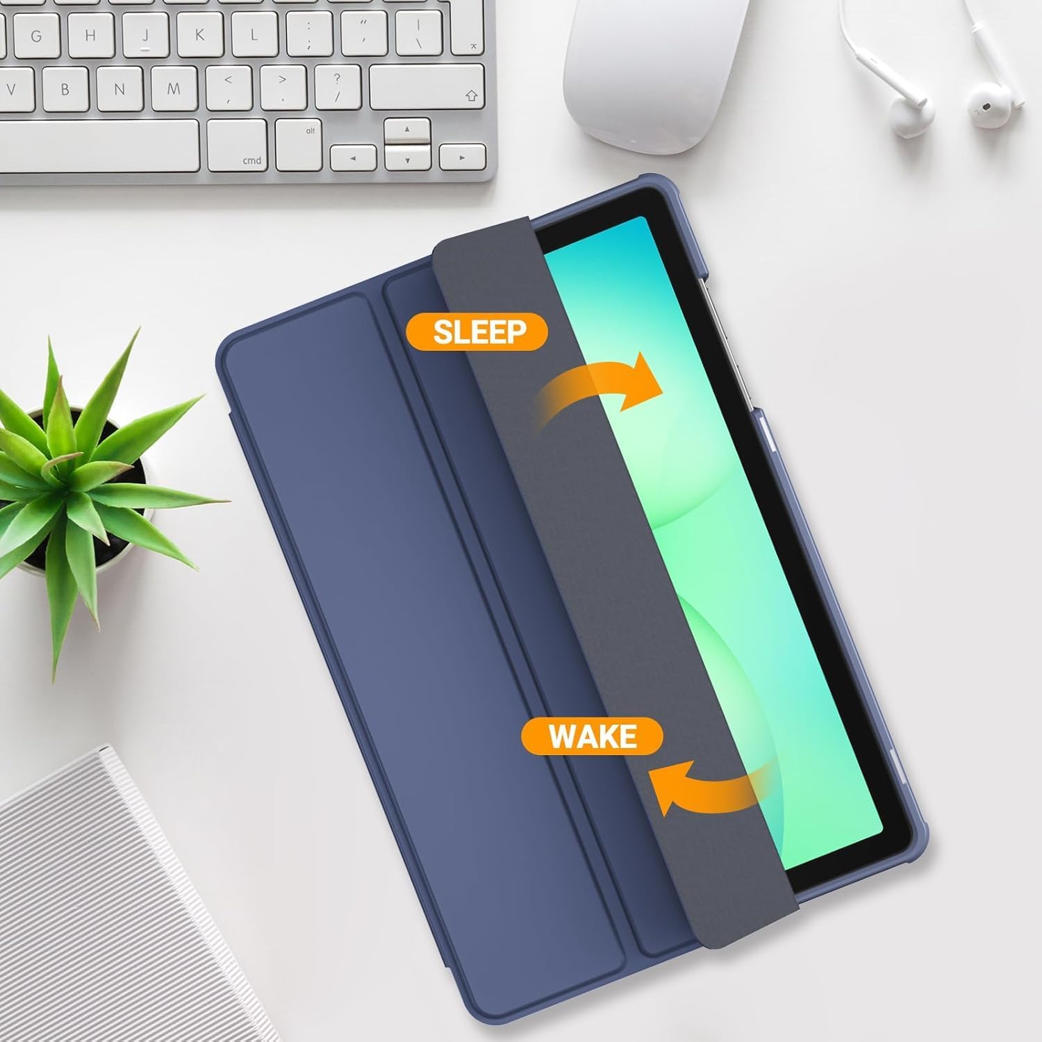 Thumbnail 4 de ProCase Hülle Galaxy Tab A11 Plus 2025 11" Navy – TPU Rückseite, Auto Sleep/Wake, 3-Falt-Front mit zwei Standpositionen