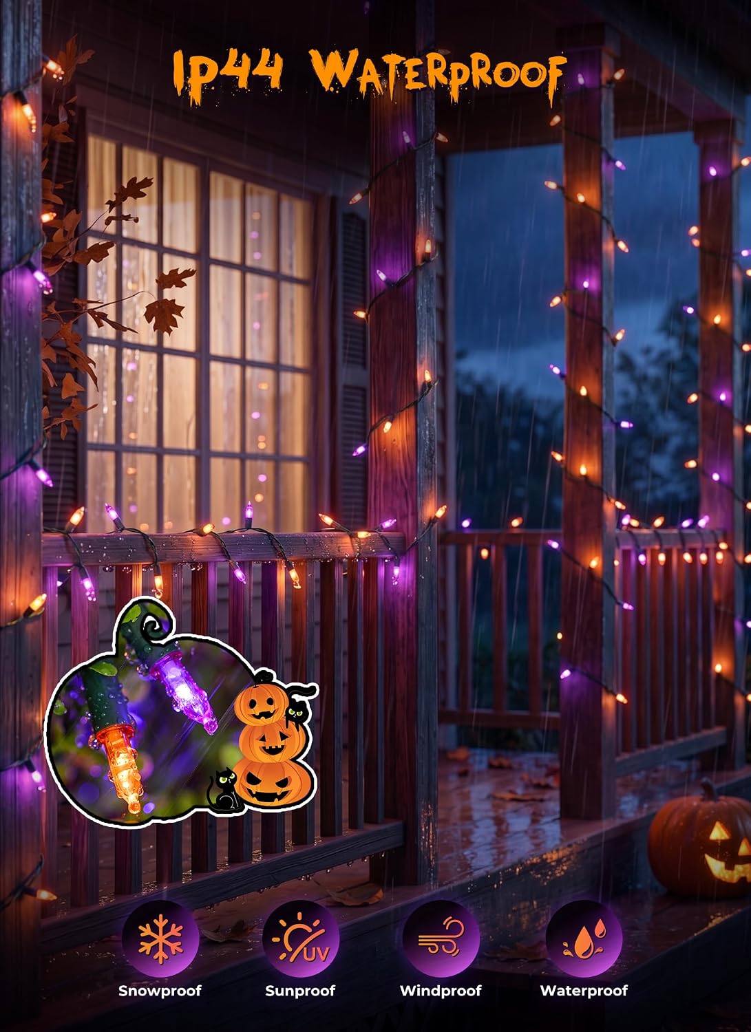 Detalle 2 de Brightown Halloween String Lights, 100 LEDs