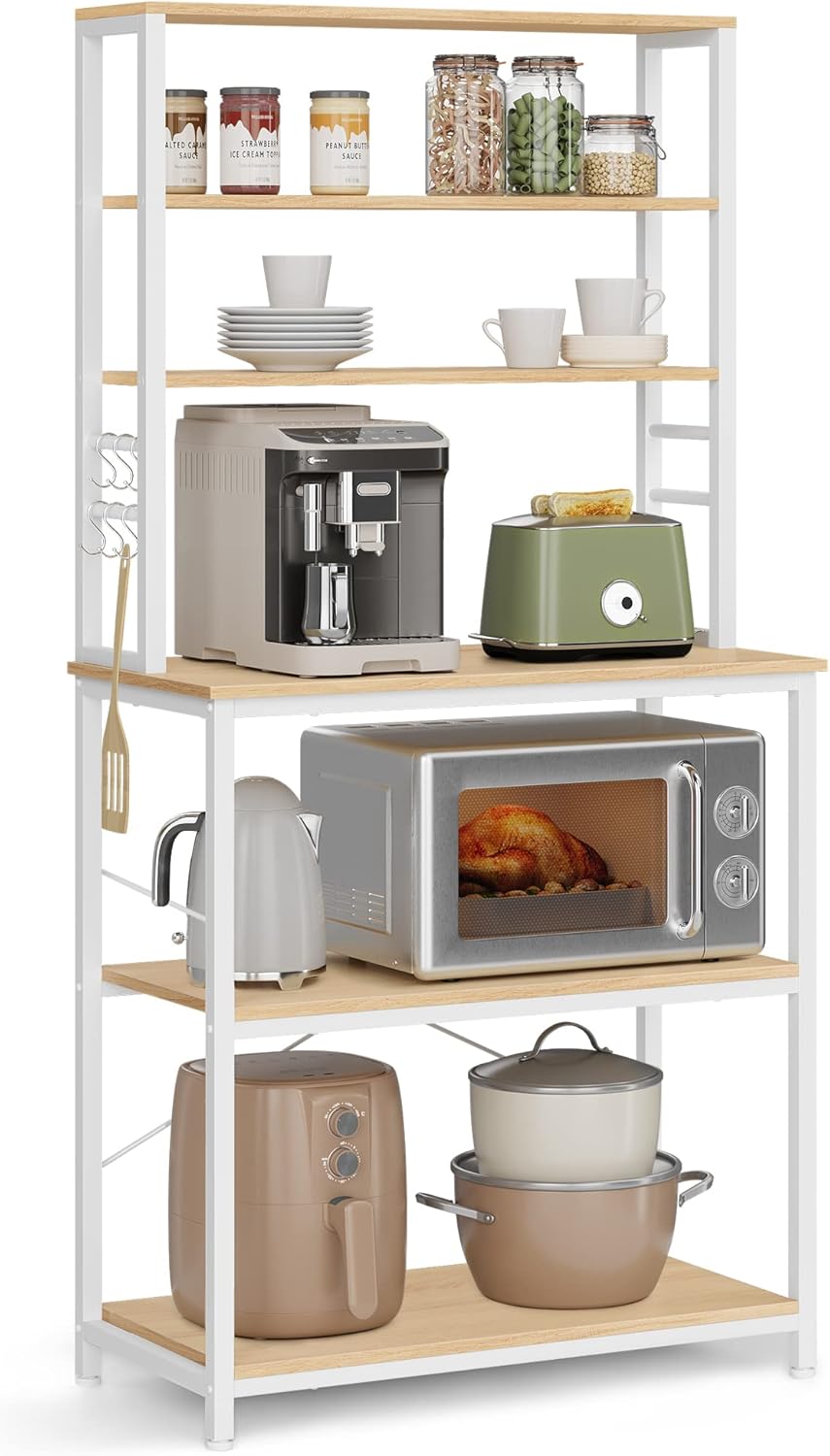 Detalle de VASAGLE KKS019W09 estantería de cocina 40 x 80 x 167 cm