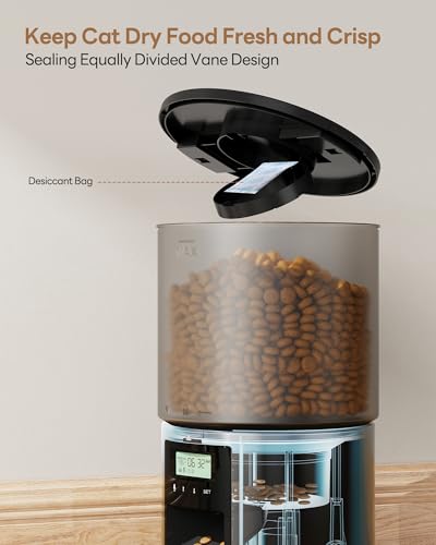 Detalle de POOEKEN Dispensador de comida para gatos 4L