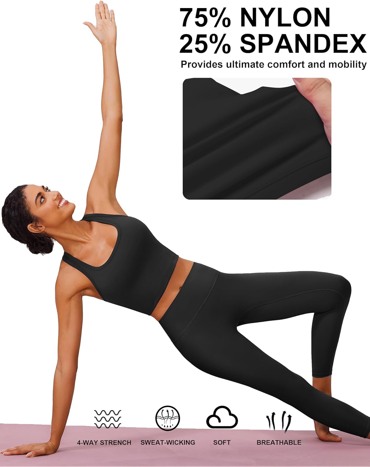 Thumbnail 2 de PINSPARK Longline Racerback Sports Bra with Removable Cups