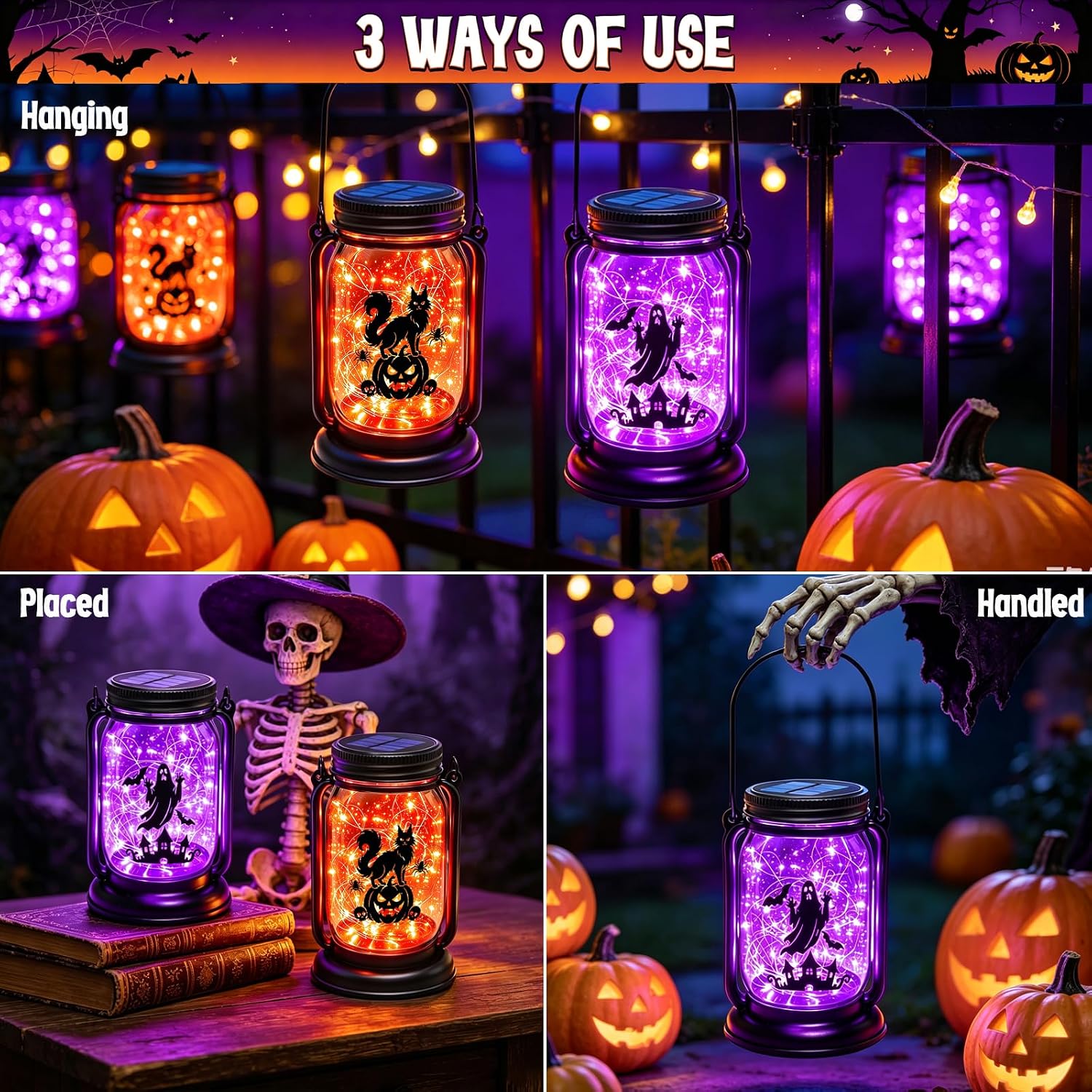 Detalle de Halloween Solar Lanterns Glass