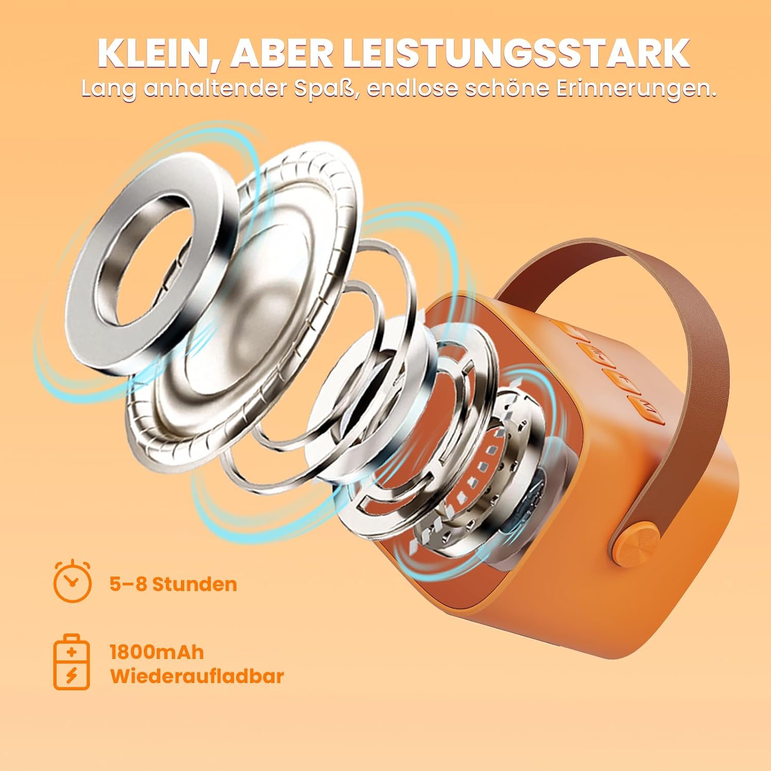 Thumbnail 5 de Kinder-Karaoke-Maschine mit 2 Mikrofonen (Mini, Bluetooth & TF-Karte) – tragbares Karaoke-Set für 3–12 Jahre