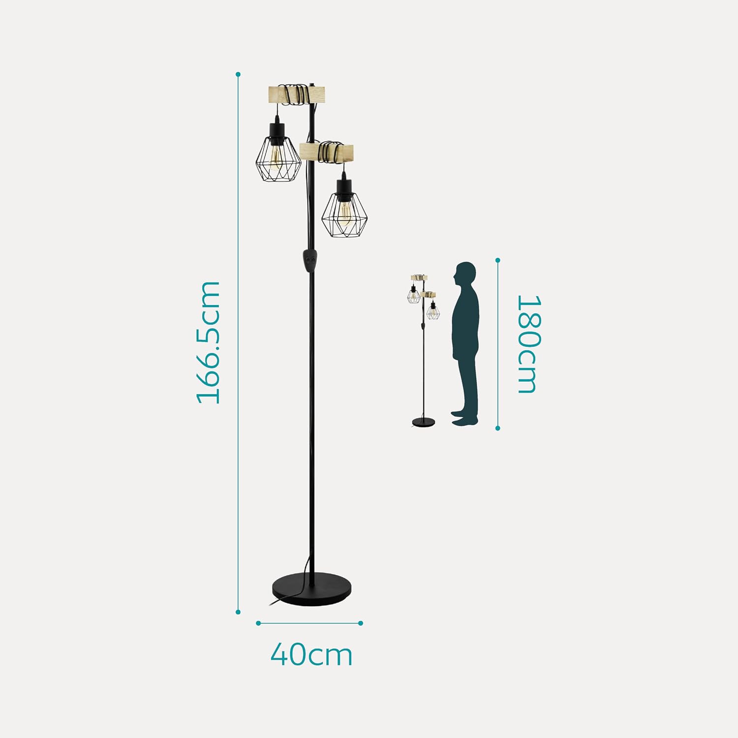 Thumbnail 5 de Eglo Townshend 5 lampadaire 166,5 cm