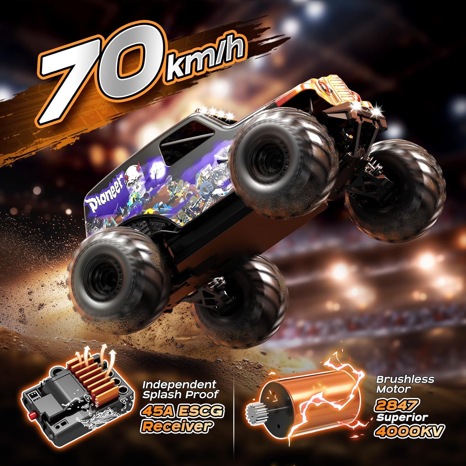 Thumbnail 1 de Womaqu Ferngesteuertes RC Auto 1/14 bis 70 km/h