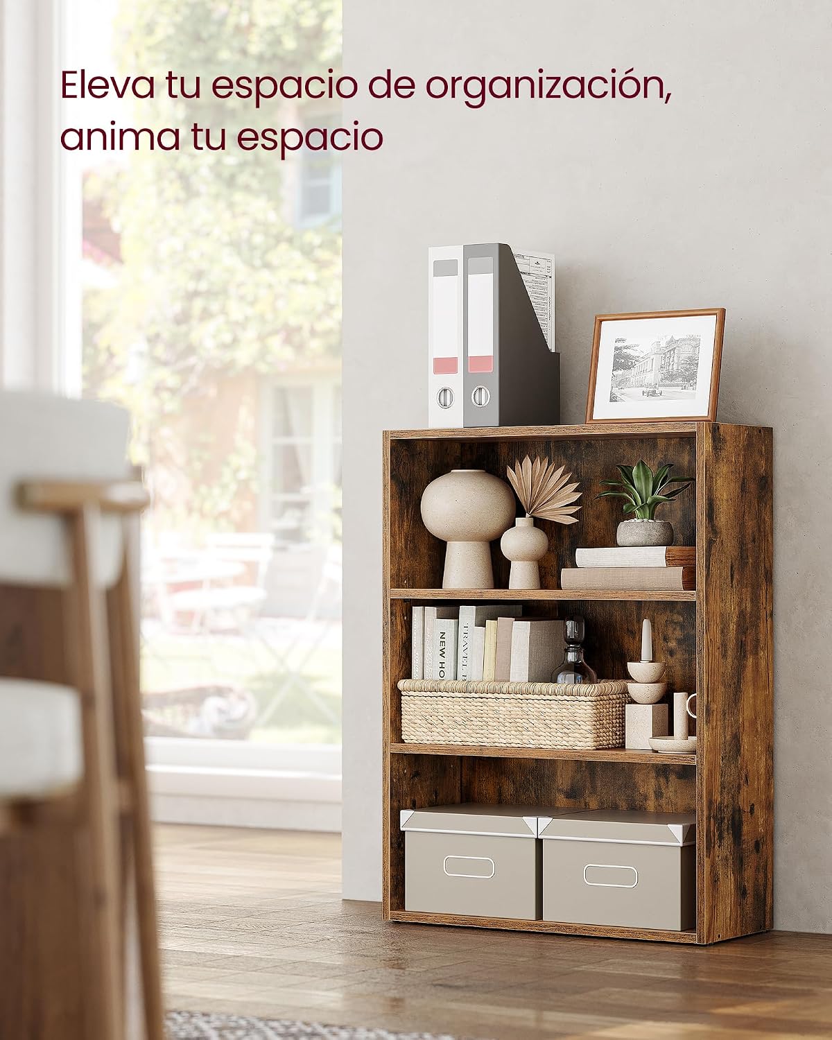Detalle 2 de VASAGLE LBC165X01 librería 5 niveles 134,2 cm