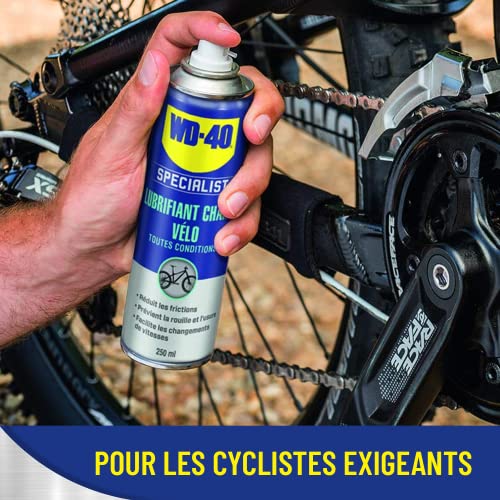Detalle de WD-40 Specialist Lubrifiant Chaîne Vélo Toutes Conditions 250 ml
