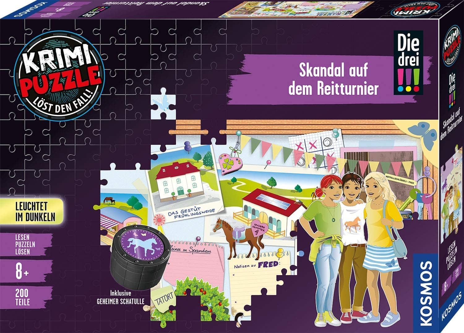 Detalle de Krimi Puzzle Die Drei Skandal 200 Teile