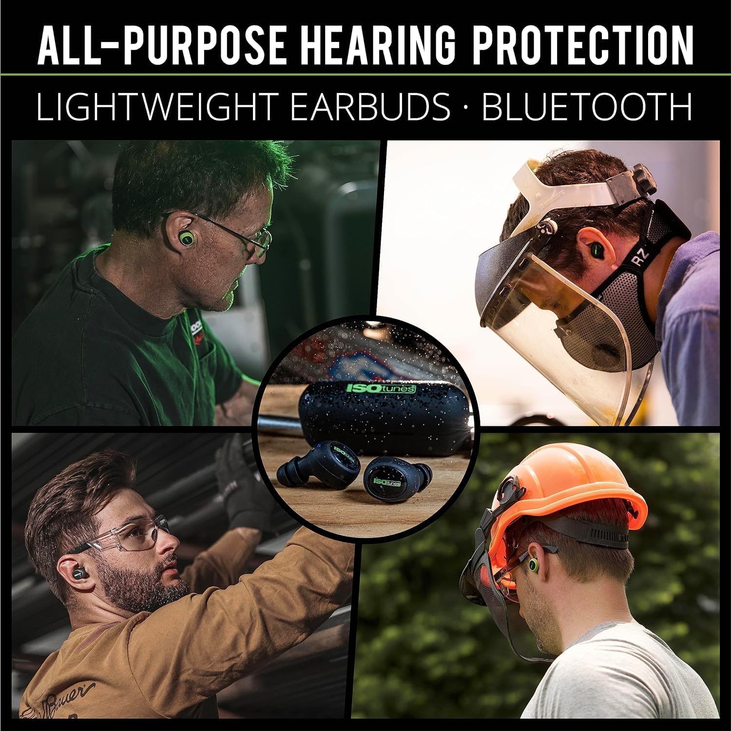 Detalle de ISOtunes Free 2.0 Bluetooth Hearing Protection Earbuds (OSHA Approved, 25 dB NRR)