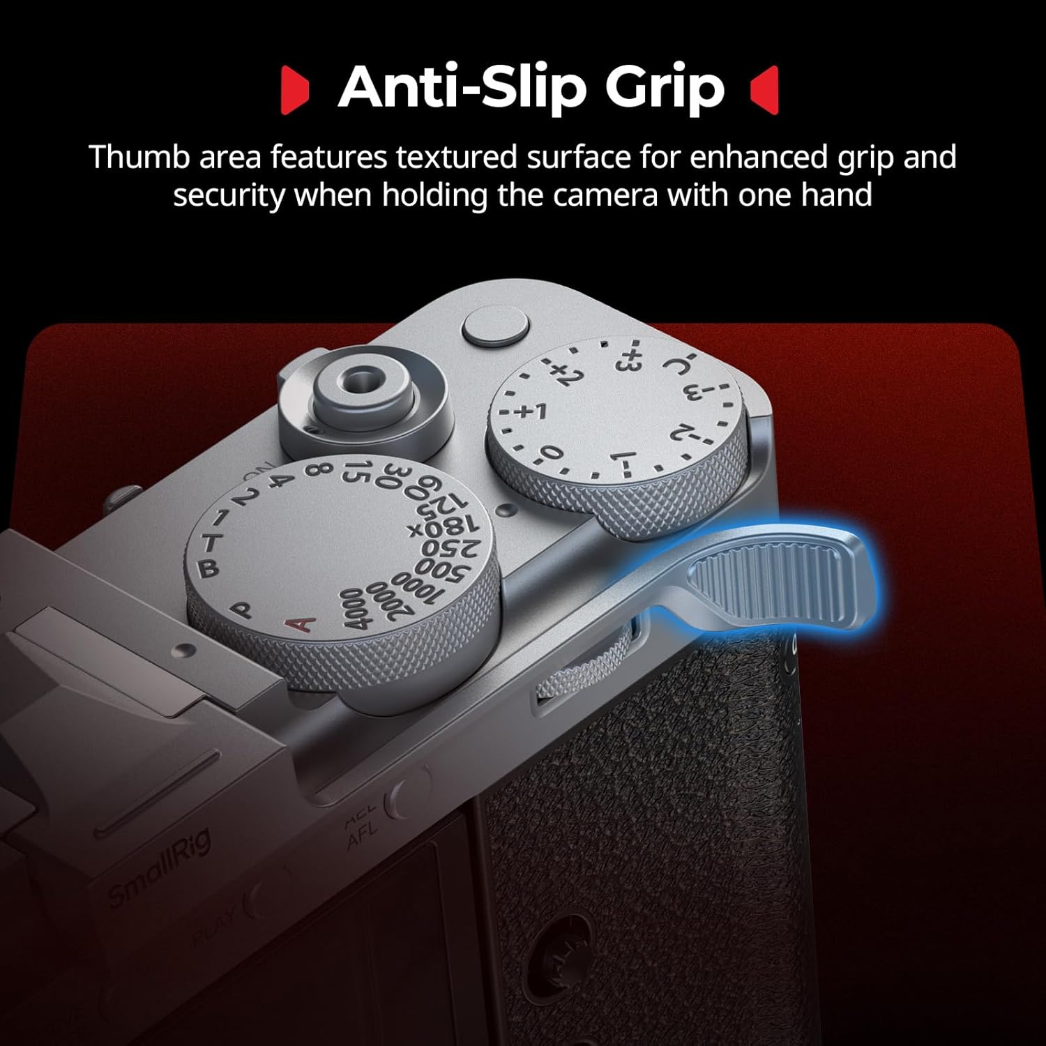 Thumbnail 1 de SMALLRIG Thumb Grip 5451 mit Blitzschuhabdeckung für Fujifilm X-E5 (Silber)