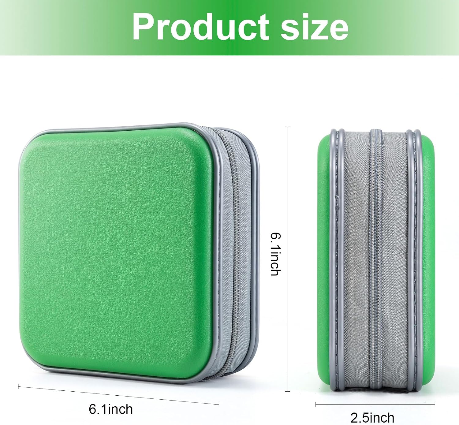 Thumbnail 6 de LIOVODE 48 Capacity CD Case – Portable DVD Wallet in Green