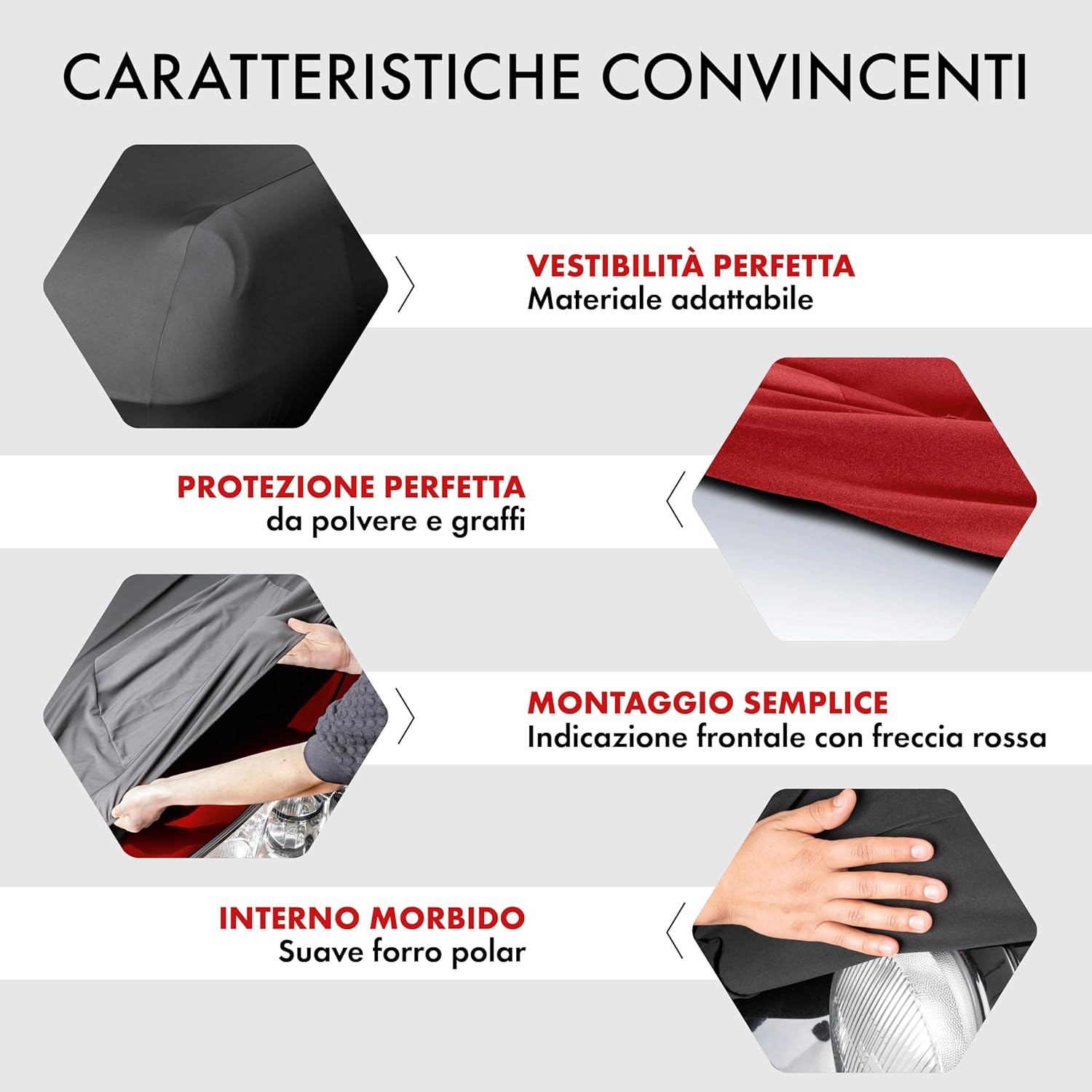 Thumbnail 5 de WALSER Premium Telo Copriauto da Interno Stretch Plus Elasticizzato e Antipolvere per SUV/Van – Misura 7, Rosso