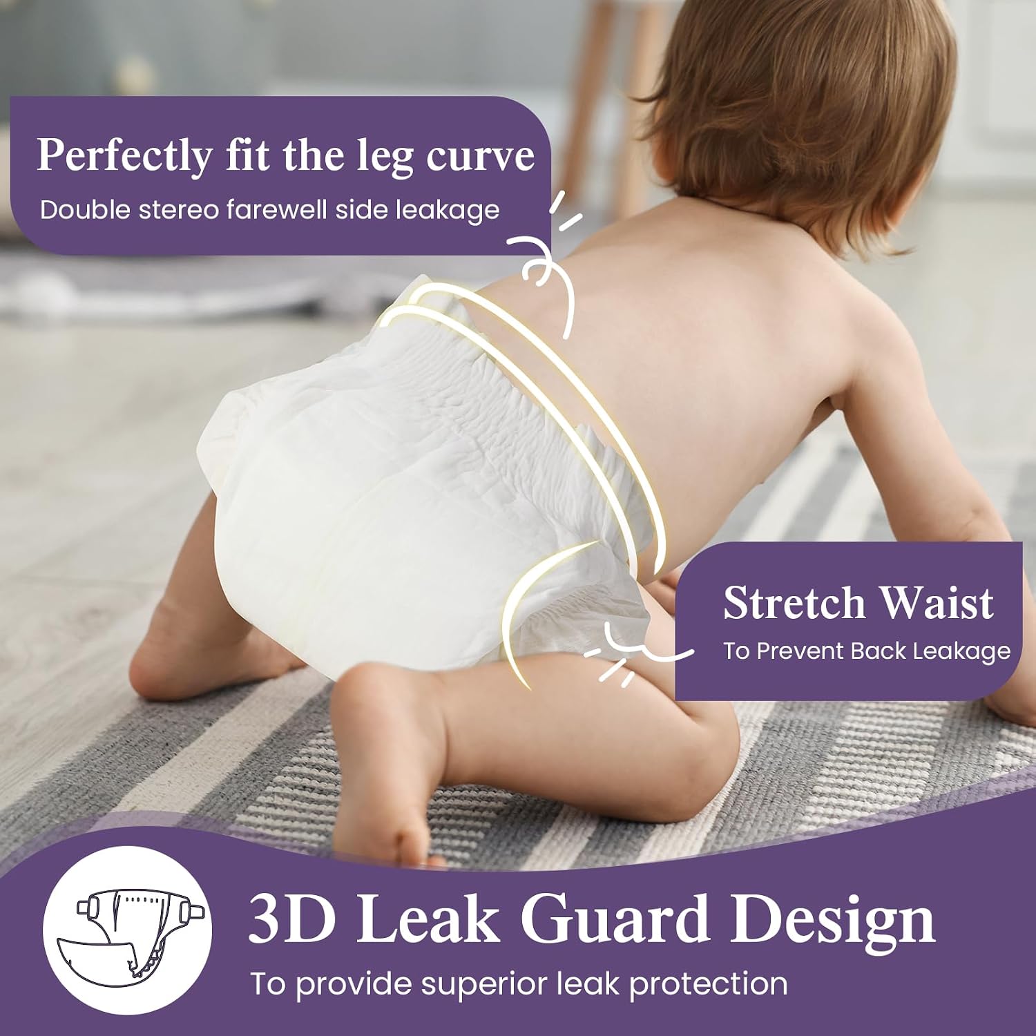 Detalle de Dryper Baby Nappies Size 4 (10-15kg) – Ultra-Thin, Hypoallergenic, 23 Count