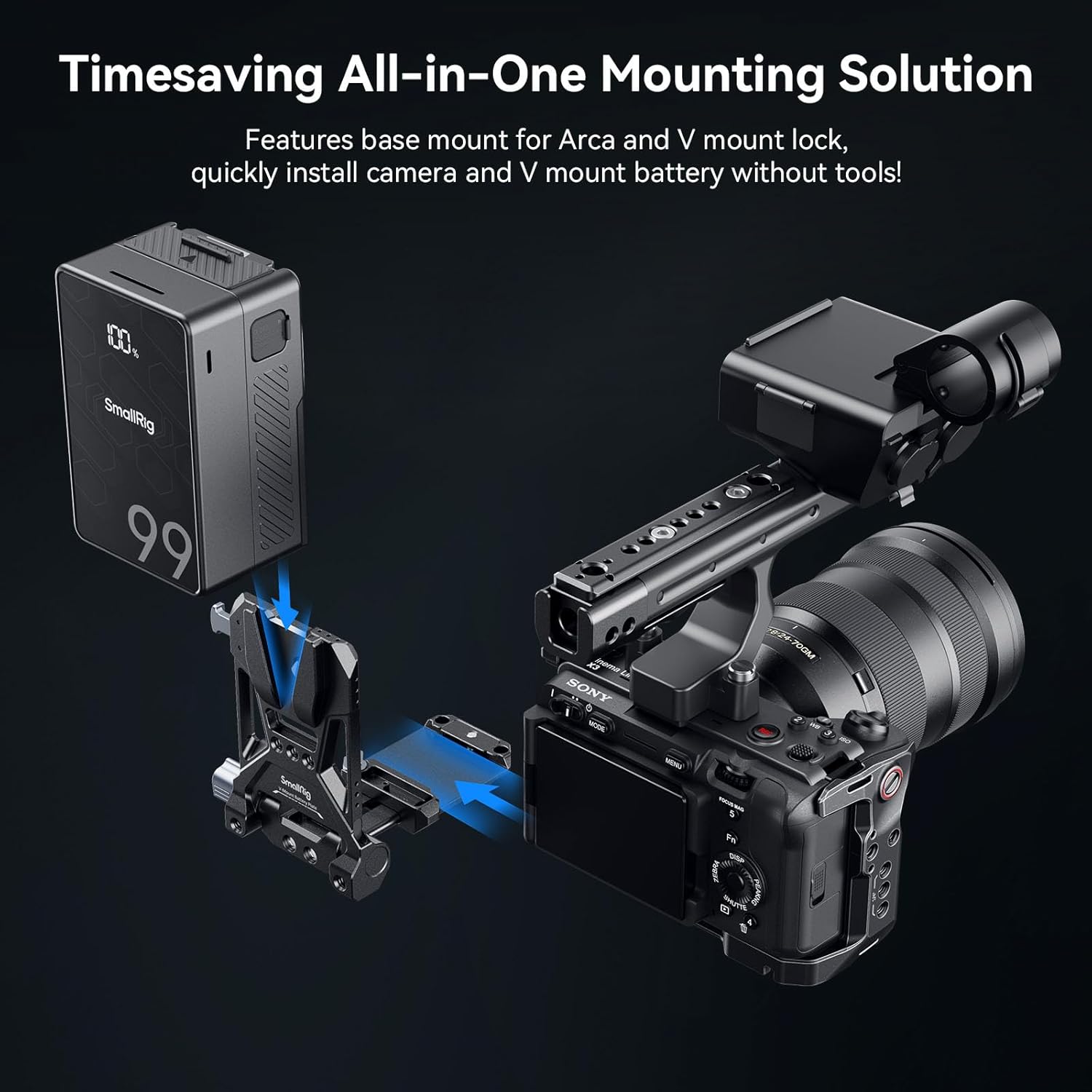 Thumbnail 1 de SMALLRIG 4064B V-Mount Battery Plate 230g