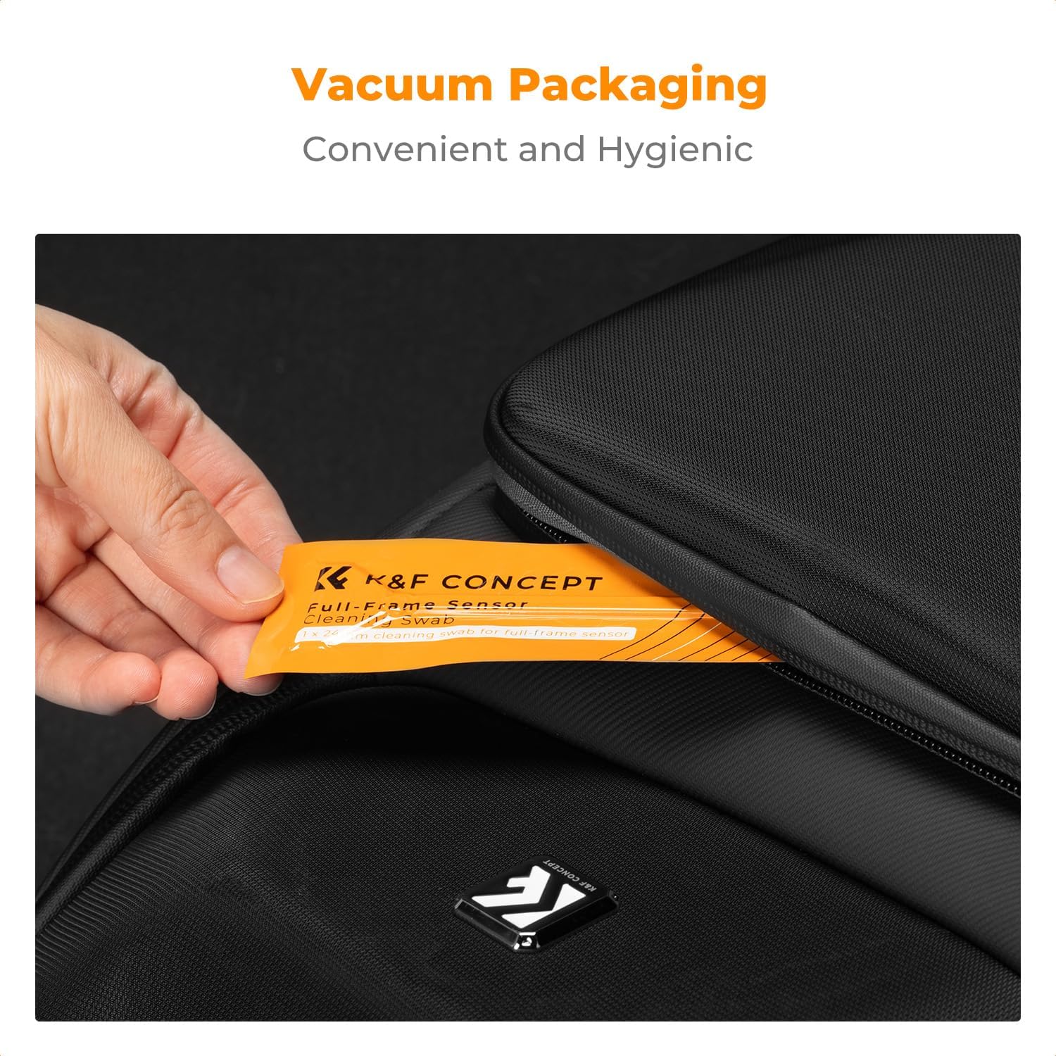 Thumbnail 6 de K&F CONCEPT Sensor Reinigungsset mit 10 Mikrofaser-Swabs (24 mm) und 20 ml Reinigungsflüssigkeit