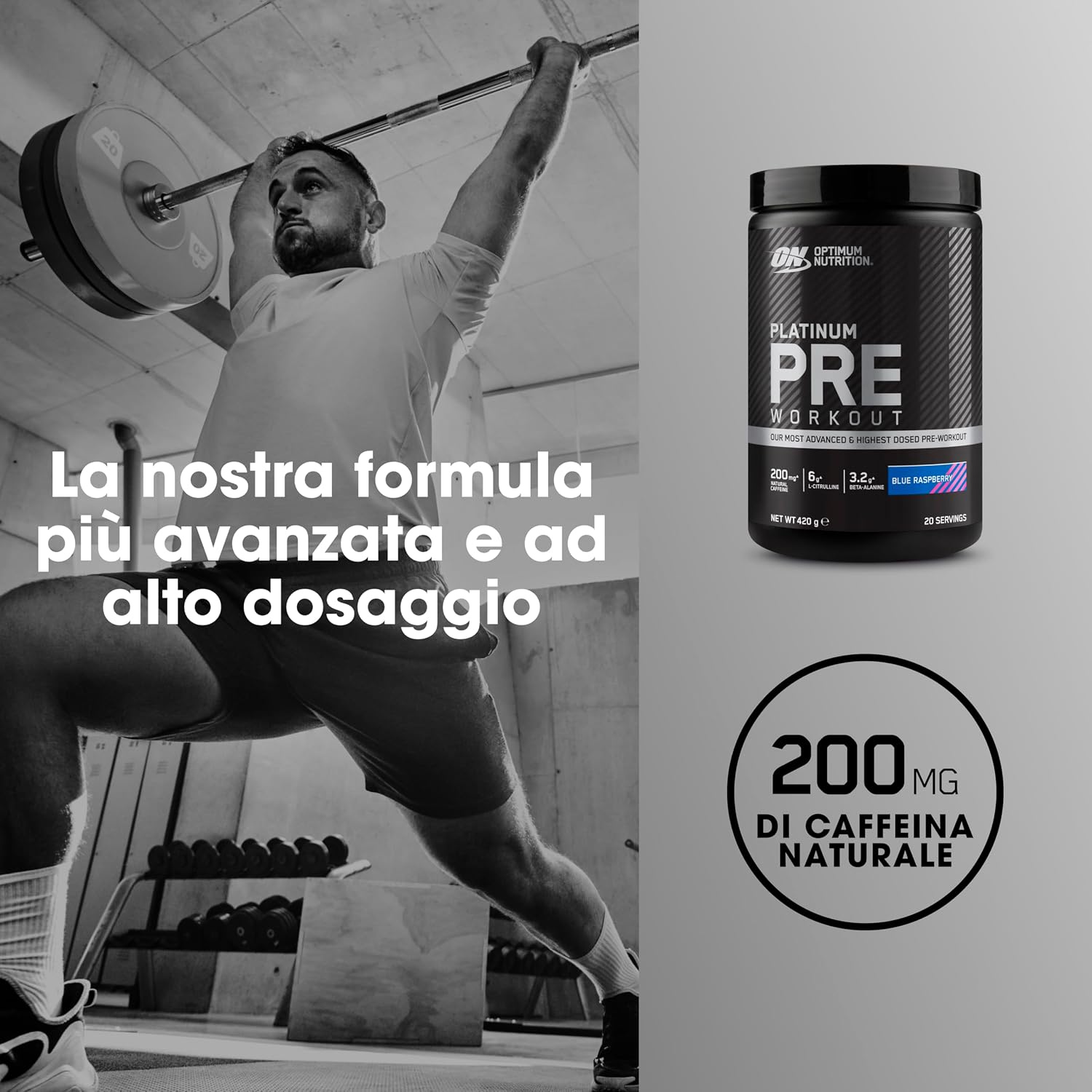 Detalle 2 de Optimum Nutrition ON Platinum PUMP Senza Caffeina