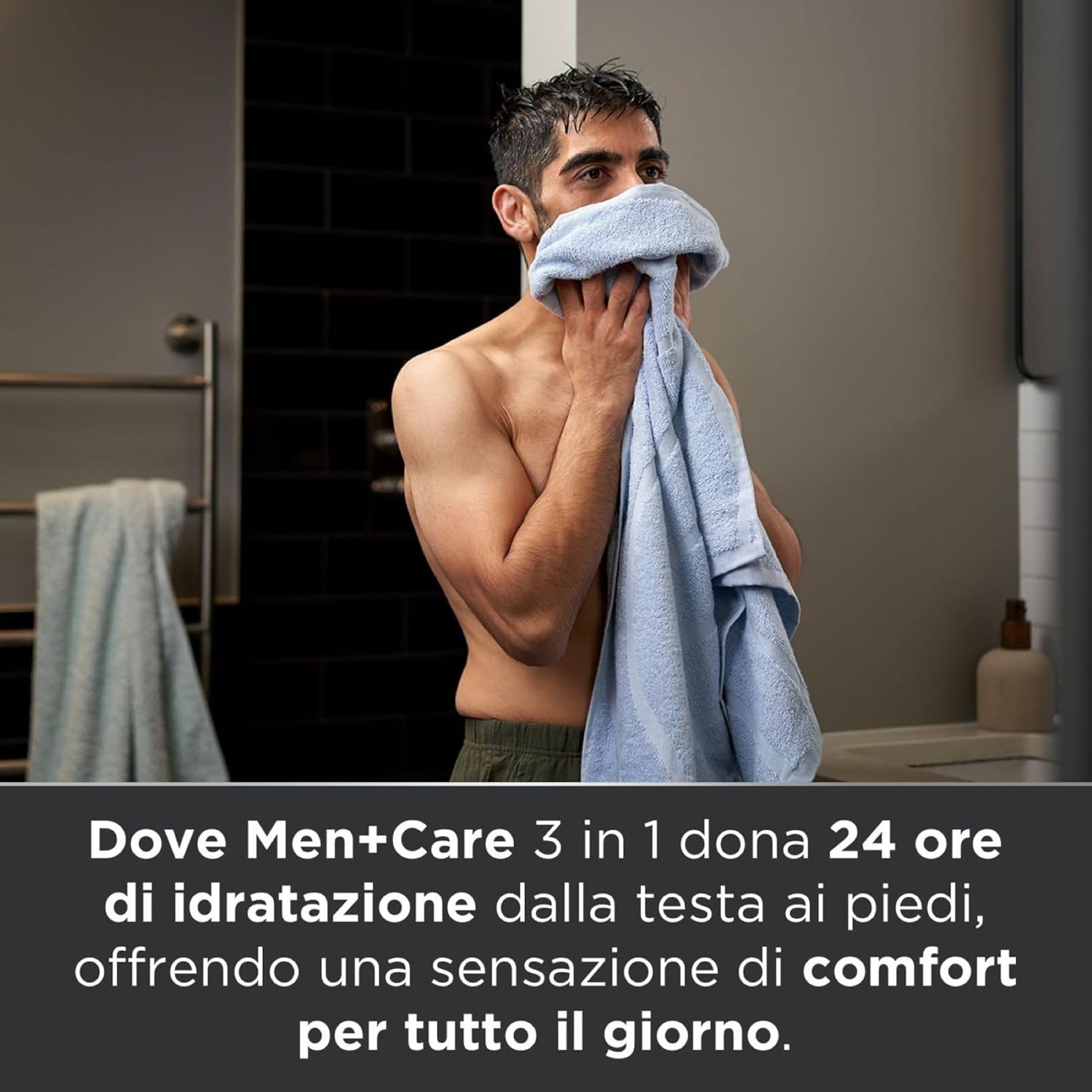 Detalle de Dove Men+Care Extra Fresh 3-in-1: docciaschiuma idratante 6x250 ml per corpo, viso e capelli