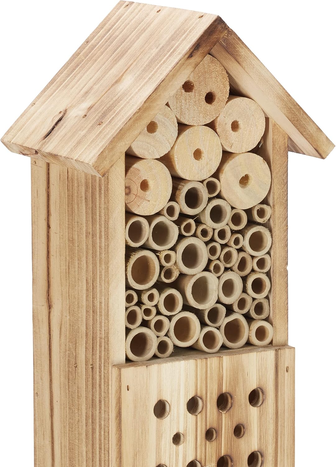 Thumbnail 6 de Relaxdays Insect Hotel With Stand — Wood Butterfly Home for Wildlife Biodiversity