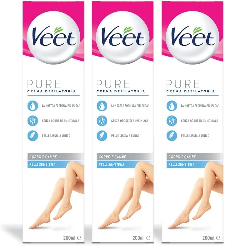 Thumbnail 6 de Veet Crema Depilatoria Pure Pelli Sensibili – Maxi formato 5 confezioni da 200 ml