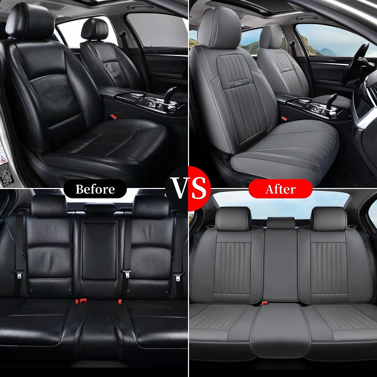 Thumbnail 6 de Coverado Front Seat Covers 2PCS Gray