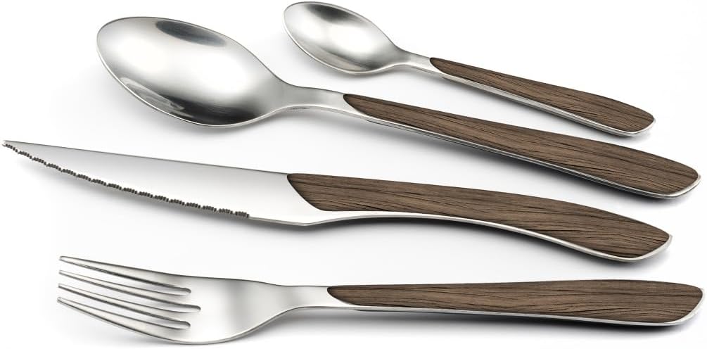 Detalle 2 de Eclat Nature - Elegante Cubertería 24 Piezas 🍴