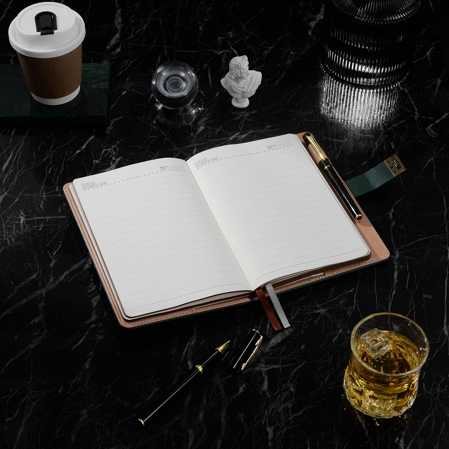 Detalle 1 de ZXHQ Lock Journal with Pen, A5 Refillable Diary, Combination Lock, 100 GSM Paper
