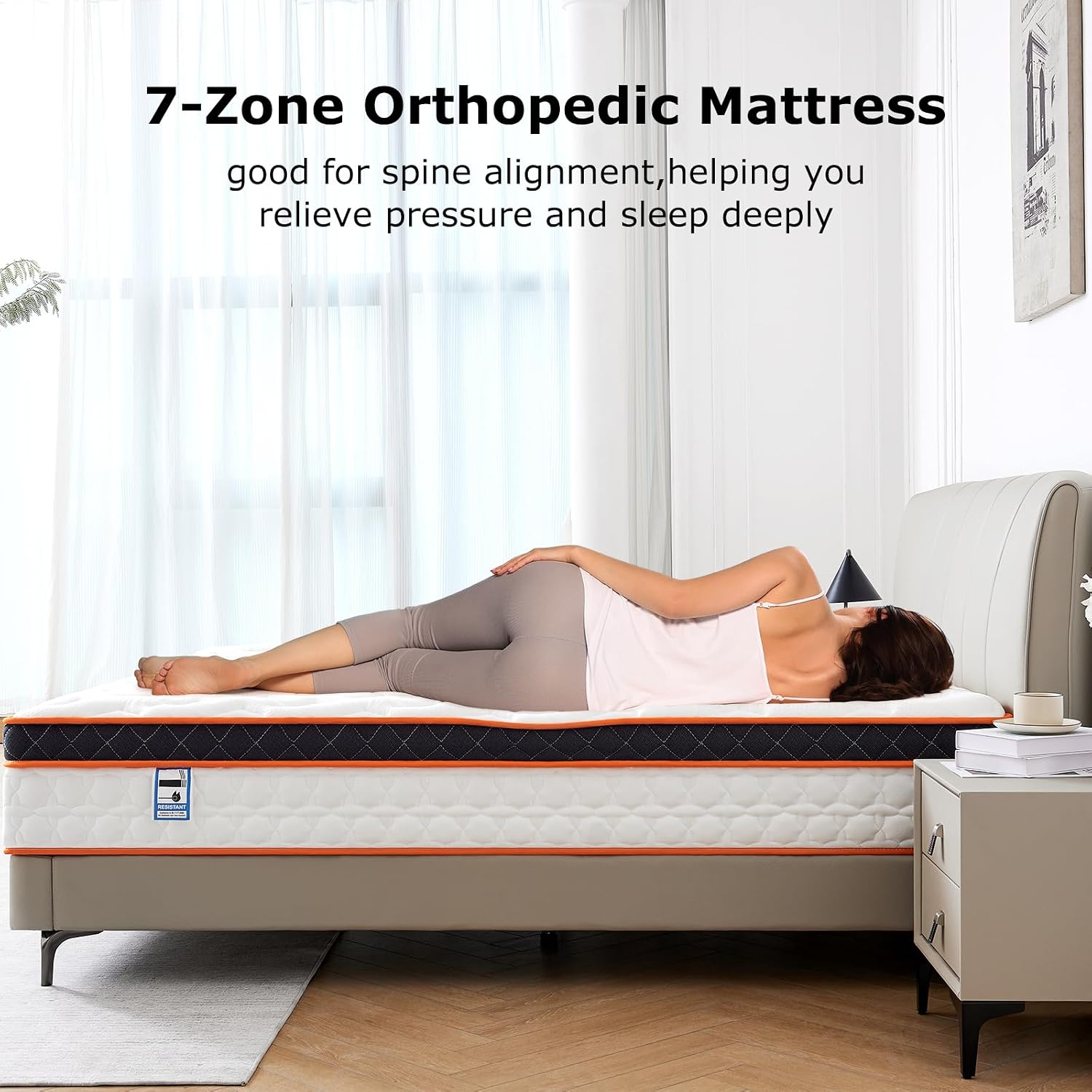 Detalle 2 de SEZMOONSI Double Mattress 4FT6 Gel Memory Foam 135x190x23cm