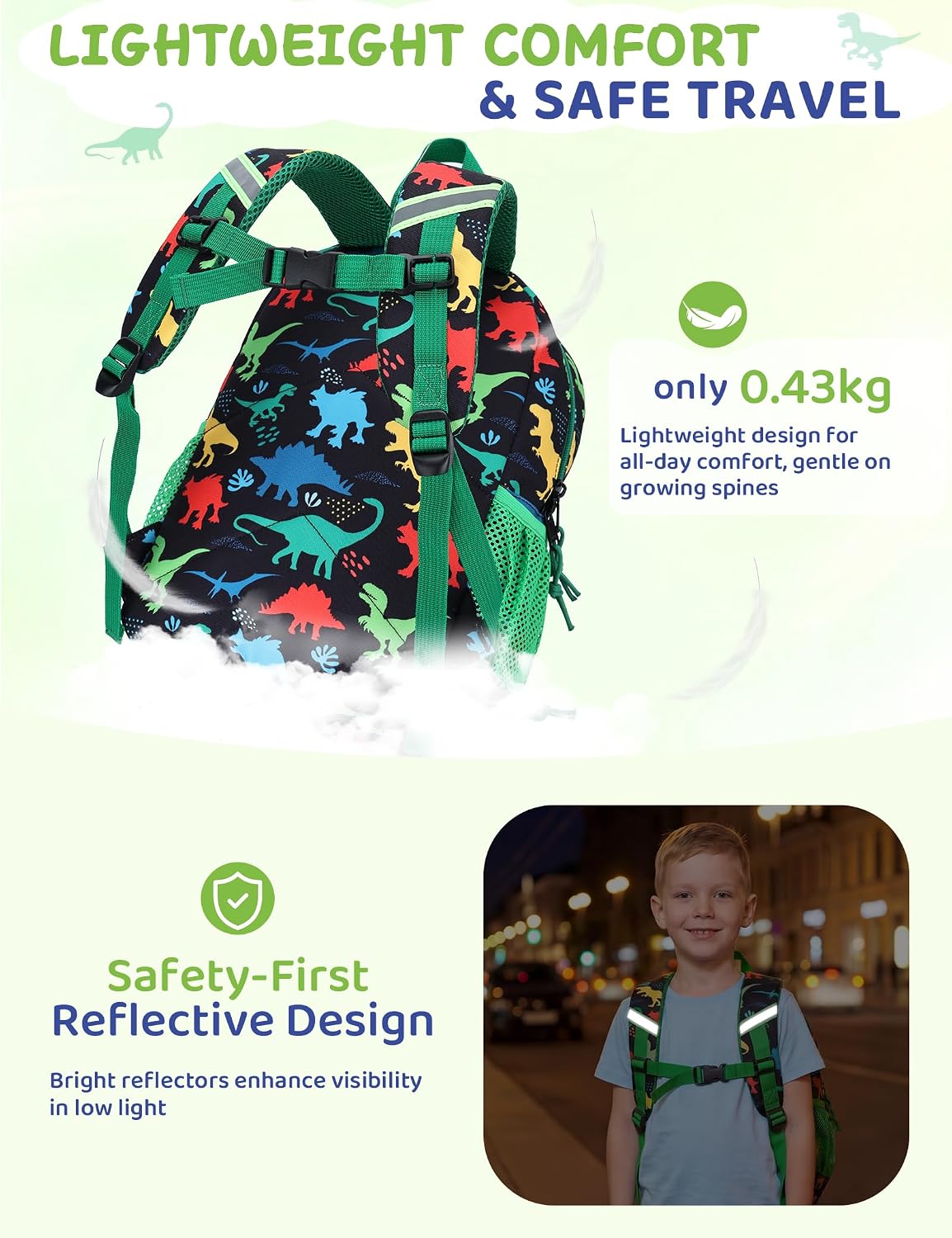 Detalle 2 de RAVUO Boys Backpack: Lightweight, Durable School Rucksack for Ages 5–8