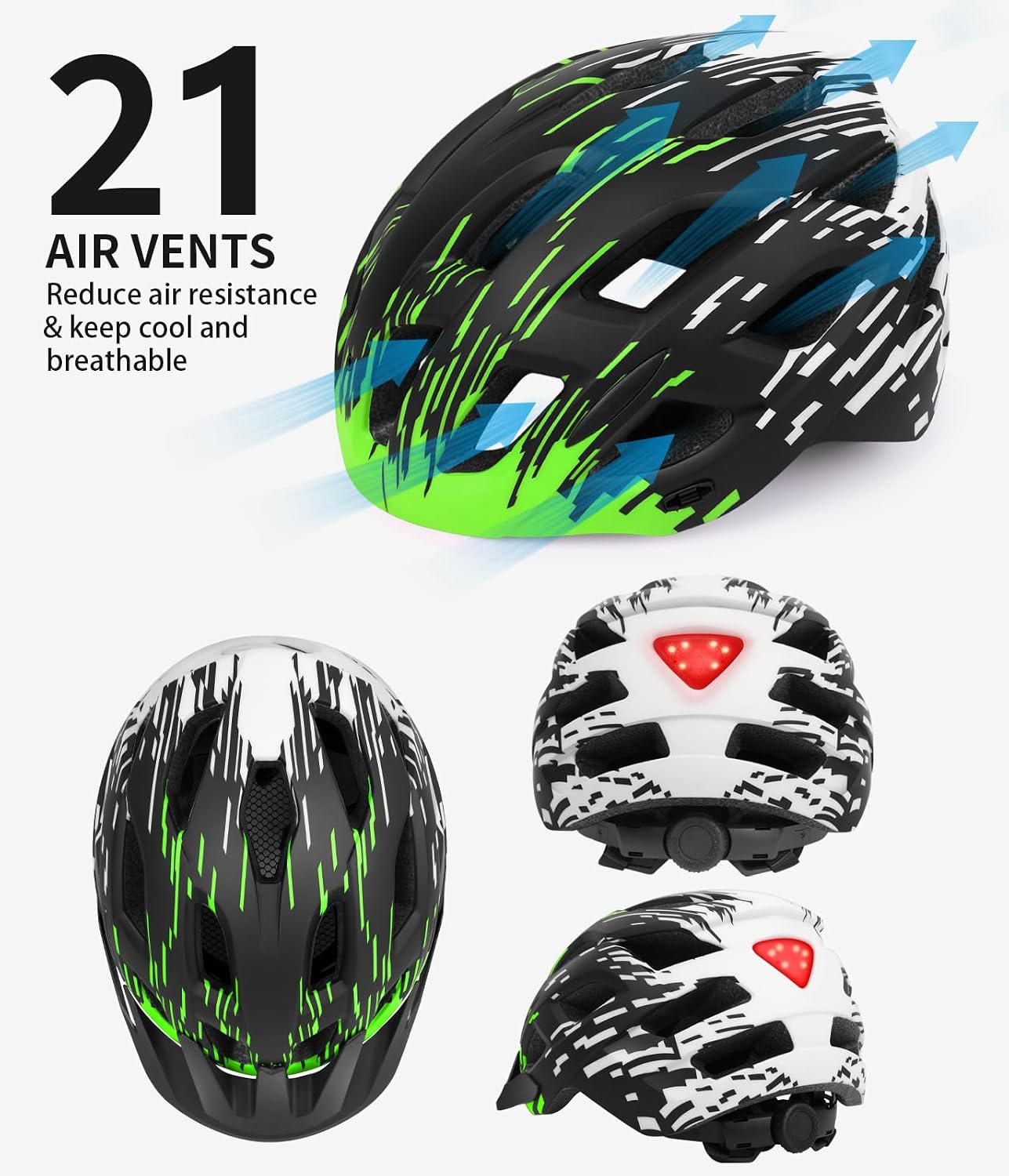 Detalle 2 de Bike Helmet Lightweight with Tail Light