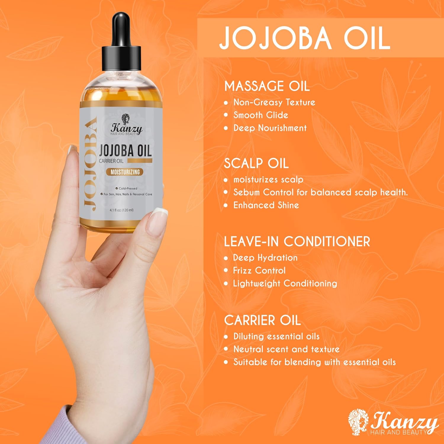Thumbnail 3 de Kanzy Aceite de Jojoba 120ml Prensado en Frío