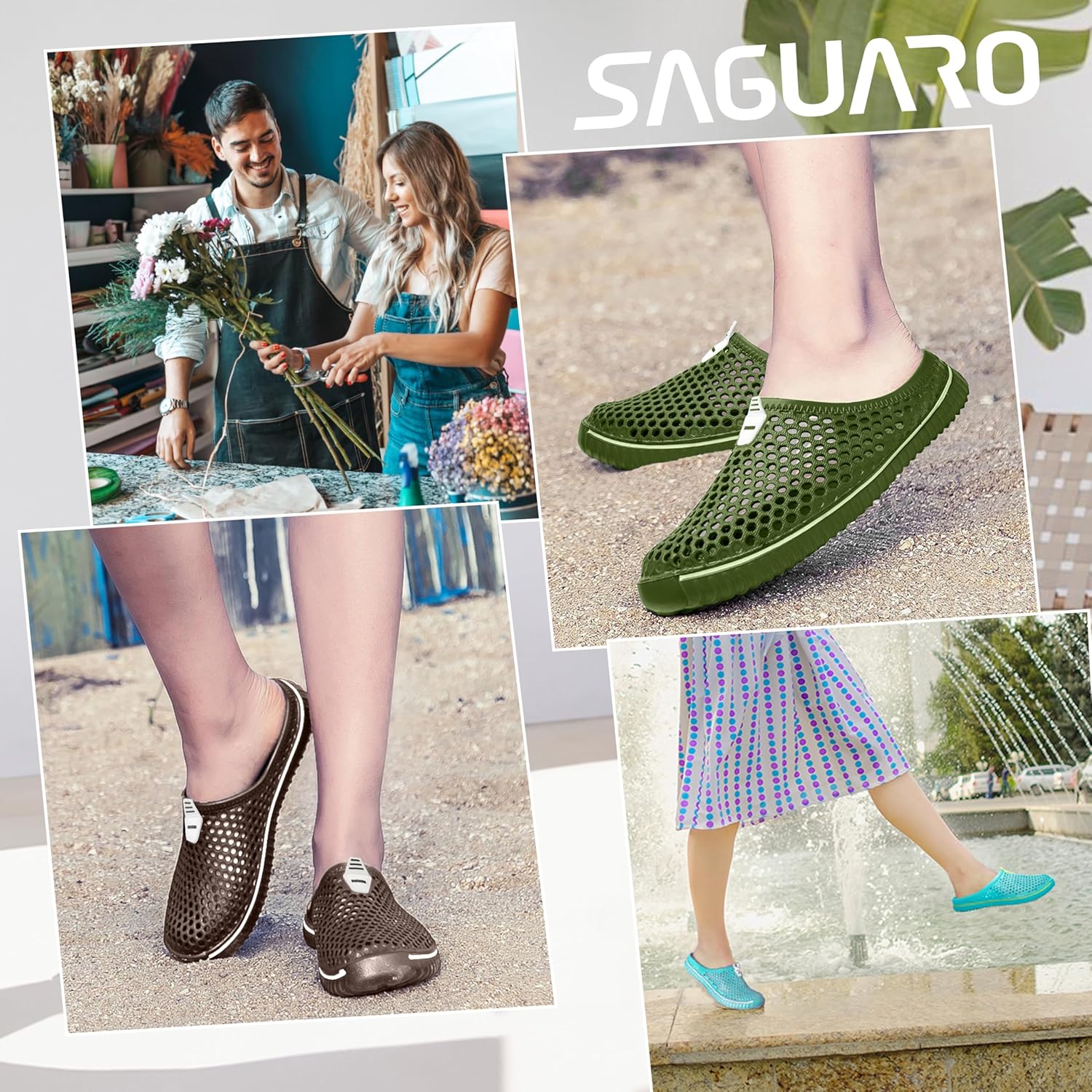 Thumbnail 1 de SAGUARO Clogs Pantoletten Herren Damen – Sommer, atmungsaktiv, EVA-Sandalen Gr. 36–45