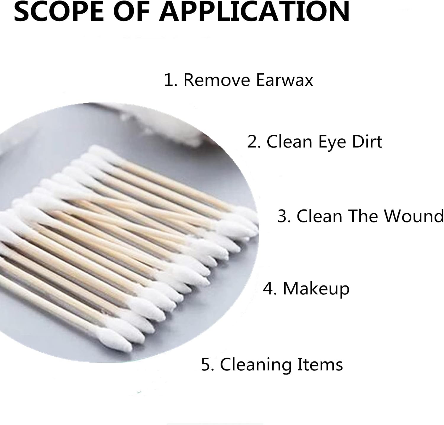 Thumbnail 3 de ZHIYE 600 Bamboo Cotton Buds 100 biodegradable cotton buds