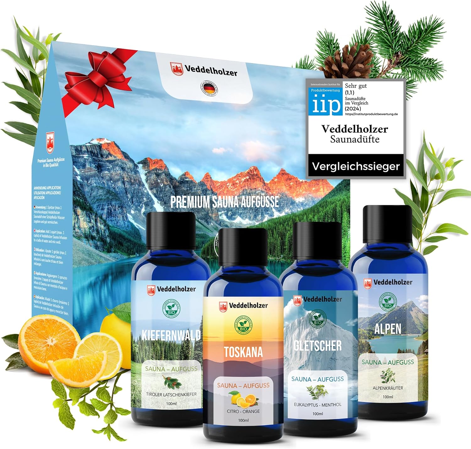 Detalle de Veddelholzer BIO Saunaaufguss 4 x 100 ml